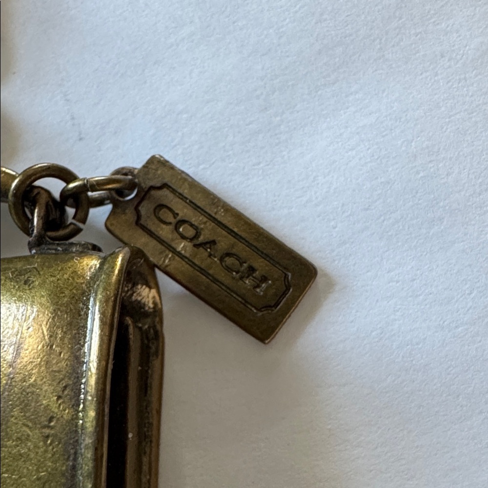 Coach Vintage Gold Miniature Bag Keychain - Picture 2 of 5
